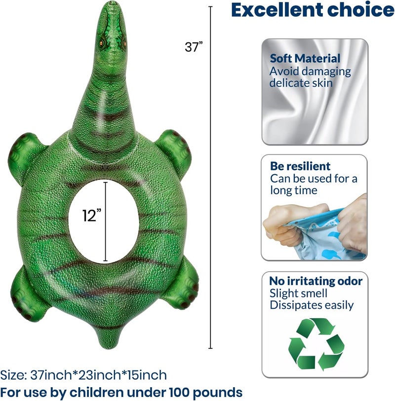 HOHQB Lifelike Inflatable Dinosaur Pool Floats Kids, Swimming Pool Ring ，Kids Pool Toys for Toddlers Ages 3-12 Boys Girls - Image 4